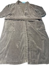 Vtg. Christian Dior Monsieur Mens Velour Belted Brown Long Bath Robe OS Logo