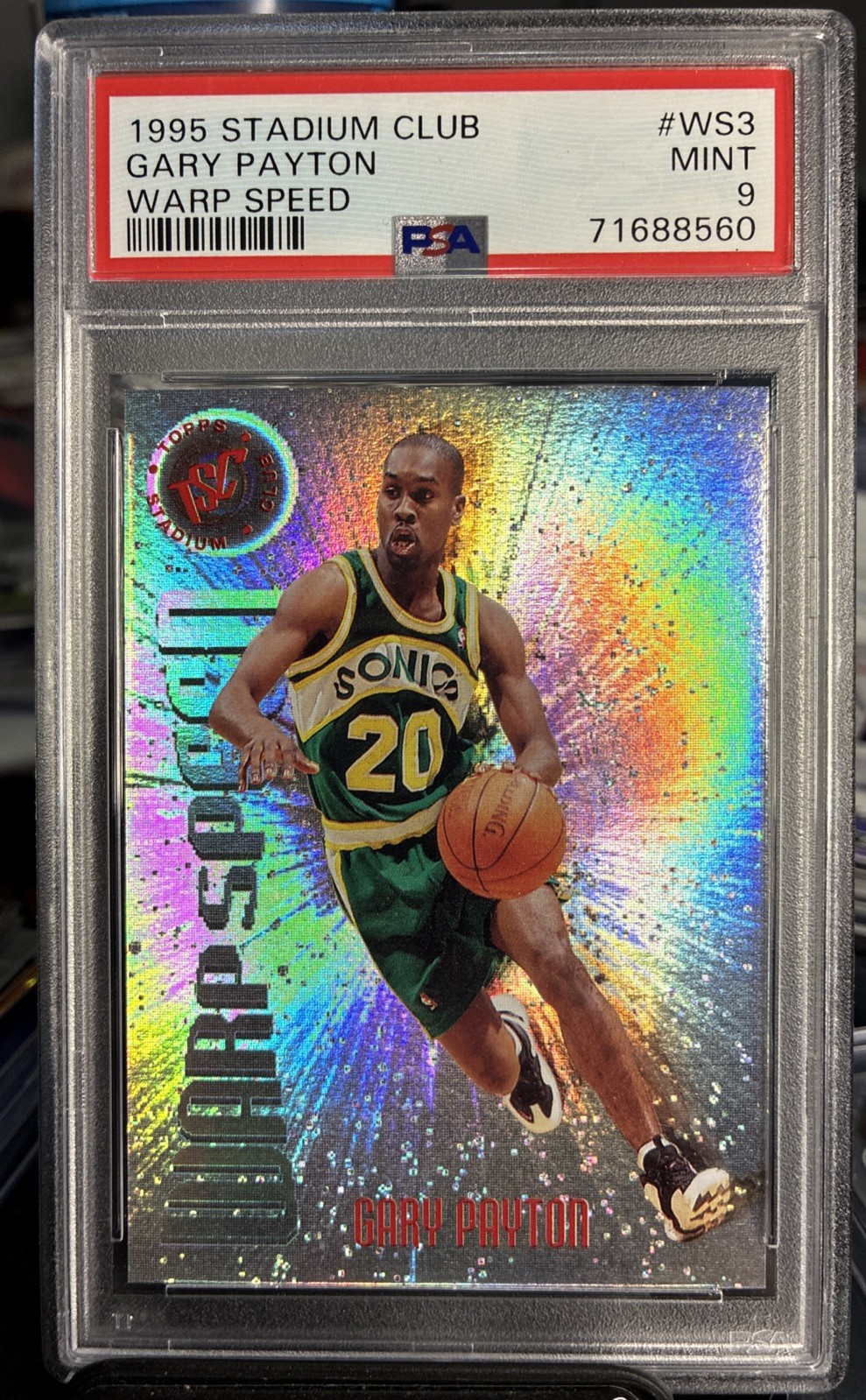 1995 Stadium Club Warp Speed Gary Payton PSA 9