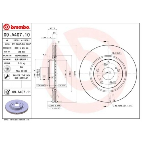 2X Brembo Bremsscheibe Vorderachse Prime Line FüR Honda Acura-image