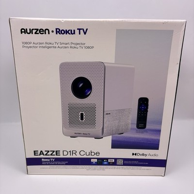 Aurzen Roku TV Smart Projector Eazze D1R Cube 1080P Dolby Sound  It Just Works 