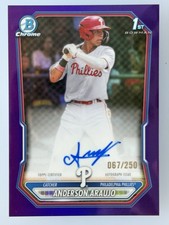 2026 Topps Bowman Chrome 1st Anderson Araujo CPA-ANA Purple /250 Auto Phillies