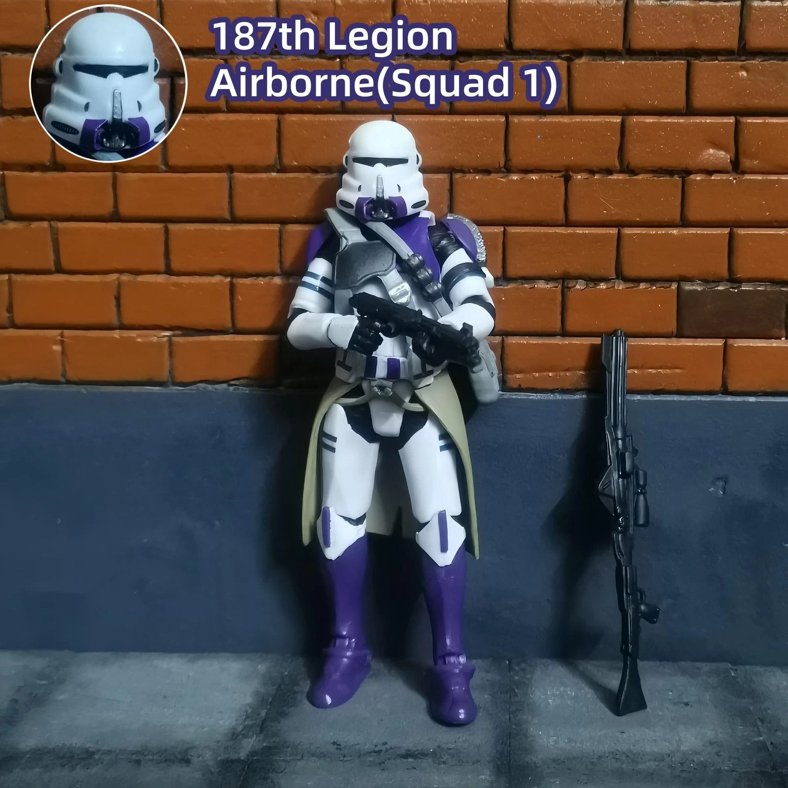 3.75 Inch Clone Trooper 1/18 501st 187th Legion Shock Action