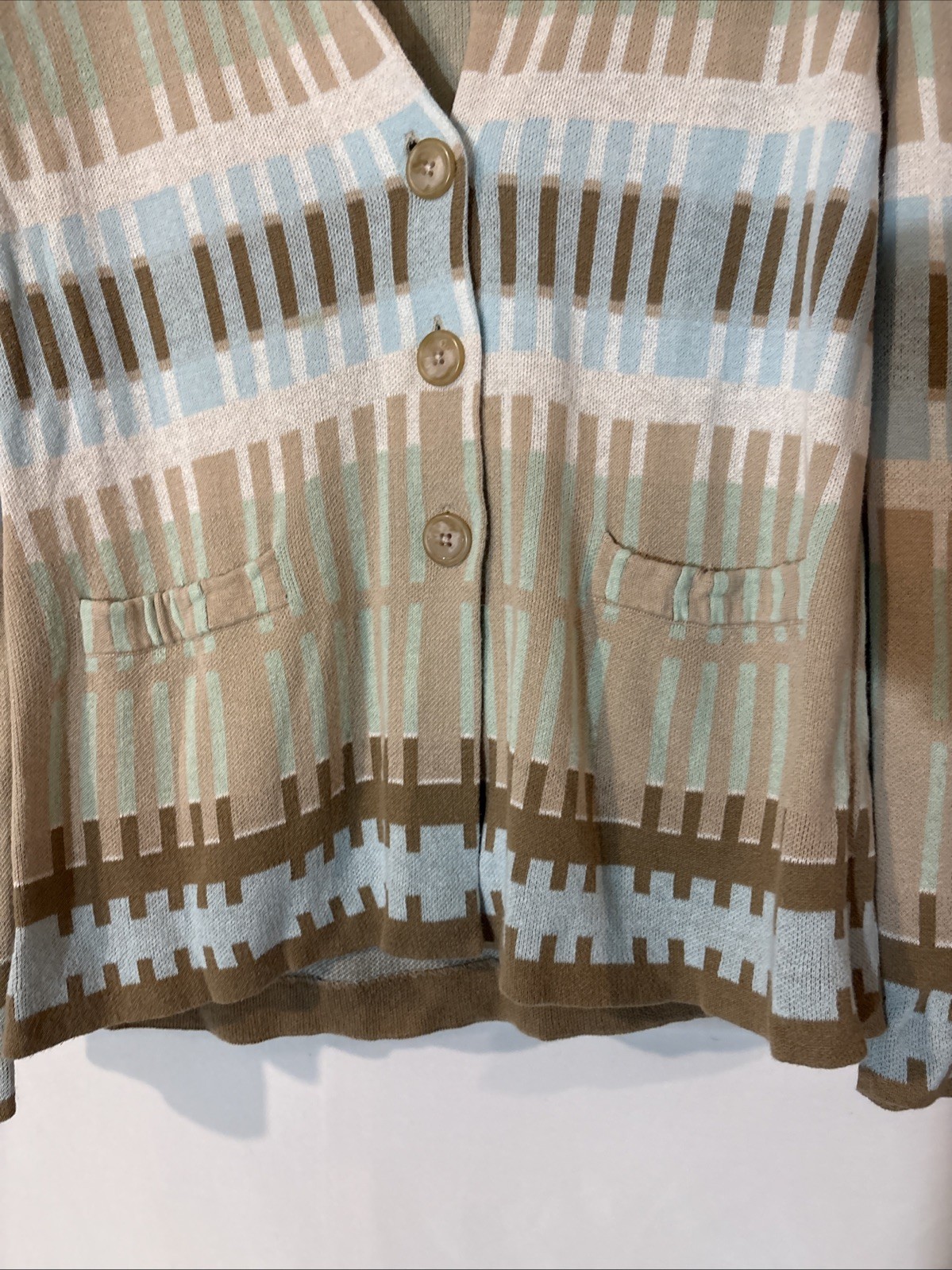 Pendleton Cardigan  3-Button Size Medium Cotton L… - image 4