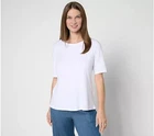AnyBody Cozy Knit Split Back Elbow Size 3X White LN/WT