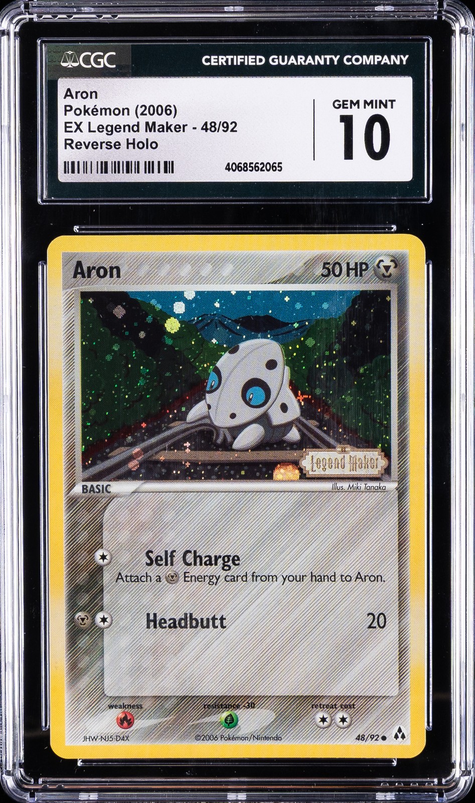 2006 EX LEGEND MAKER REVERSE HOLO #48 ARON CGC 10