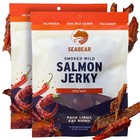 SeaBear Smoked Wild Alaskan King Salmon Jerky 25 oz 2 Pack Spicy Heat