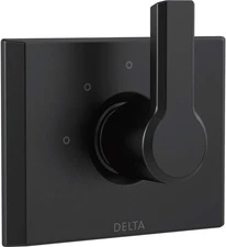 Delta Faucet T11899-BL Pivotal 3-Setting 2-Port Diverter Trim, Matte Black