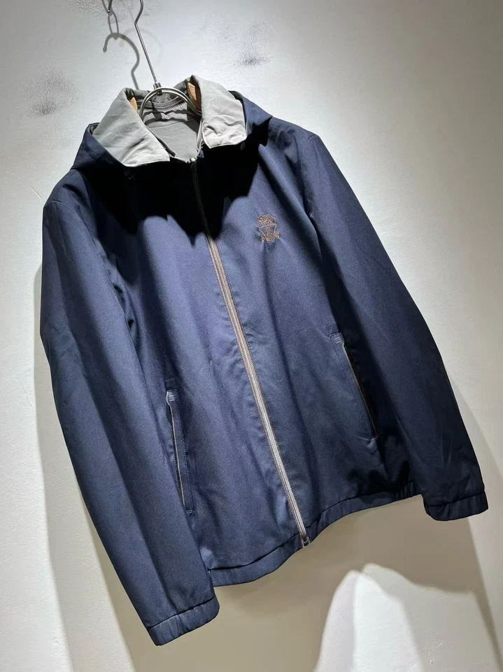 Abrigo Brunello Cucinelli Exterior Informal Para Hombre Chaqueta con Capucha Cremallera Doble Cara Foto 3 de 4