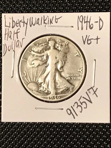 1946-D Liberty Walking Half Dollar   VG+   **Tougher Date**