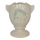Roseville Silhouette White 1950 Mid Century Modern Art Pottery Vase 779-5