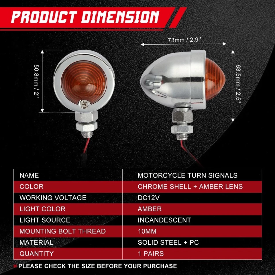 Señales de giro cromadas para Kawasaki VN Vulcan Classic MeanStreak Nomad 1600 Foto 2 de 4