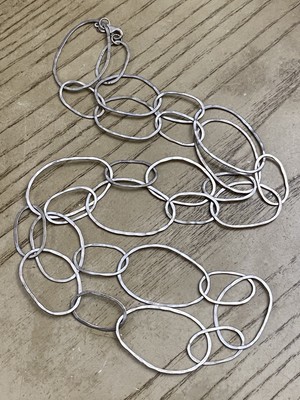 Silpada Sterling Silver 925 Modernist Hammered Links Bubble Up Necklace 30 