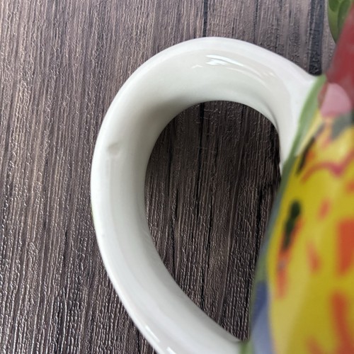 Taza para vientre maceta cerámica prado jardín floral verde mujer pionera rara QVC LEER - Imagen 6 de 6