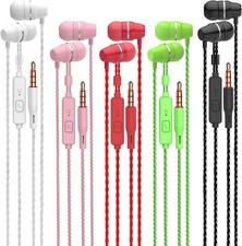 5 Packs Wired Earbuds with Microphone, in Ear Earphones for , Deep Bass Clear...