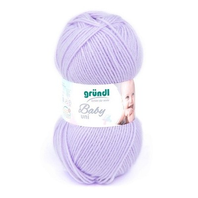 GRÜNDL WOLLE BABY UNI 50 GRAMM FLIEDER 100G/4,58 EURO NEU OVP