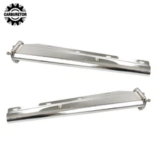 2Pcs Stainless Steel Straight Mud Flap Hanger 2-1/2" Bolt Semi Truck Tapered 30"