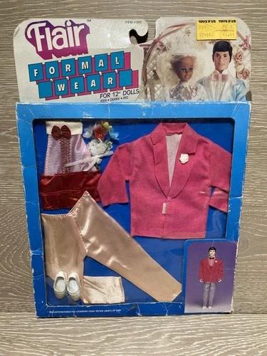 Vtg Totsy Flair Formal Fashions Doll Outfit Fits Barbies Ken Pink Tuxedo Prom