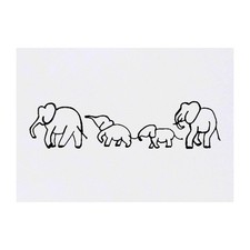 'Elephant Family' Temporary Tattoos / Transfers TO00027582 