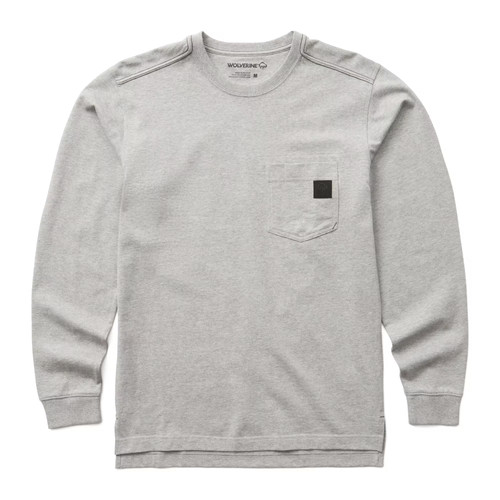 Wolverine Men Guardian Cotton Long Sleeve Pocket Tee Apparel