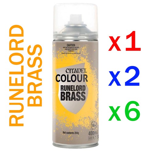 Citadel RUNELORD BRASS Spray Warhammer 40K Primer Layer Paint AoS Games Workshop