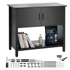 Aquarium Stand 40 Gallon Fish Tank Stand Steel MDF Embedded w/ Power Outlets