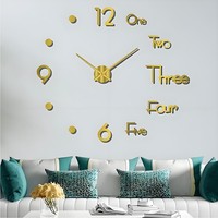 Coraltree 3D Wanduhr Moderne Stumme GroßE Wanduhr Aufkleber Dekoration Geschenk