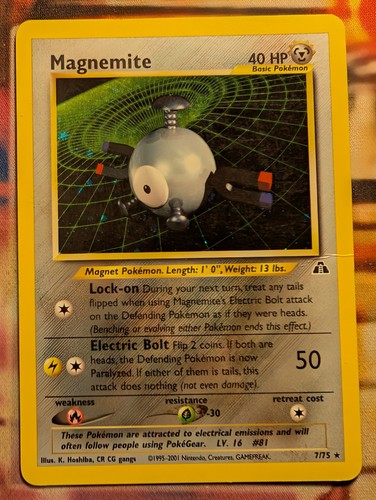 Magnemite 7/75 Neo Discovery MP/HP Pokemon