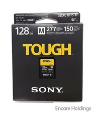 Sony 128 GB SDXC Flash Memory Card - Black - UHS-II U3 - SF-M TOUGH SF-M128T/T1
