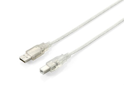 Equip USB2.0 Kabel USB Anschlusskabel (A/Stecker - B/Stecker 1,8 m) silber Silbe