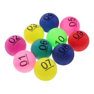 10pcs Raffle Balls Numbers 1-10 Bingo Balls Sphere Game Small Numbered Plasti...