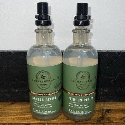 2 BATH & BODY WORKS AROMATHERAPY EUCALYPTUS SPEARMINT ESSENTIAL OIL MIST