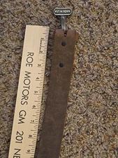 3D Heavy Duty Thick Brown Genuine Leather Work Belt A5102 USA Mens Medium 38