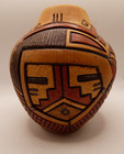 TOM POLACCA - Highly Detailed Carved Yei Hopi Pottery Vase  (1935 - 2003) — photo 5
