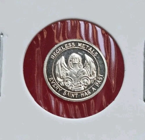 Reckless Metals "Every Saint Has A Past" 1 Gram .999 Fine Silver Mini Round Bar