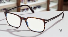 Tom Ford Ft5831 B 052 Dark Havana Blue Block Lens 53 Mm Mens Eyeglasses