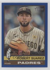 2025 Topps Heritage Chrome Blue Border 25/150 Robert Suarez #91 6va