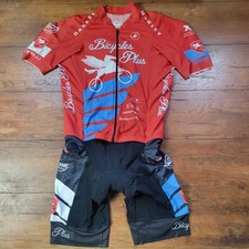 Castelli Mens XL Cycling Skinsuit Speedsuit Racesuit Short Sleeve