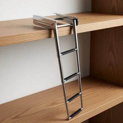 Telescoping Boat Ladder Foldable Folding Boarding Ladder Quick Quick Detach
