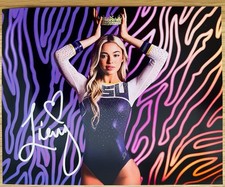 LIVVY DUNNE SIGNED 8x10 PHOTO LSU GYMNAST PAUL SKENES RACC TRUSTED PROOF A