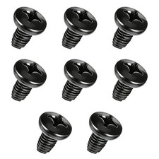 8 Pcs Black License Plate Screws, Rust-Proof Carbon Steel Anti-Theft License Pla