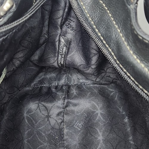 Vintage Fossil Black Leather Multi-Pocket Shoulder Bag Y2K Satchel Top Stitch, $59.85 - Photo 13