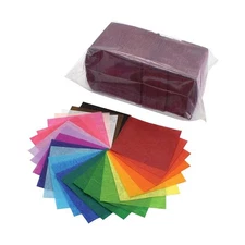 Spectra Deluxe Bleeding Art Tissue Squares, 25 Assorted Colors, 1-1/2" x 1-1/...