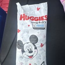 Huggies Diapers Disney Baby Mickey Mouse Size 4 22-37 Lb 3 Count Travel Pack New