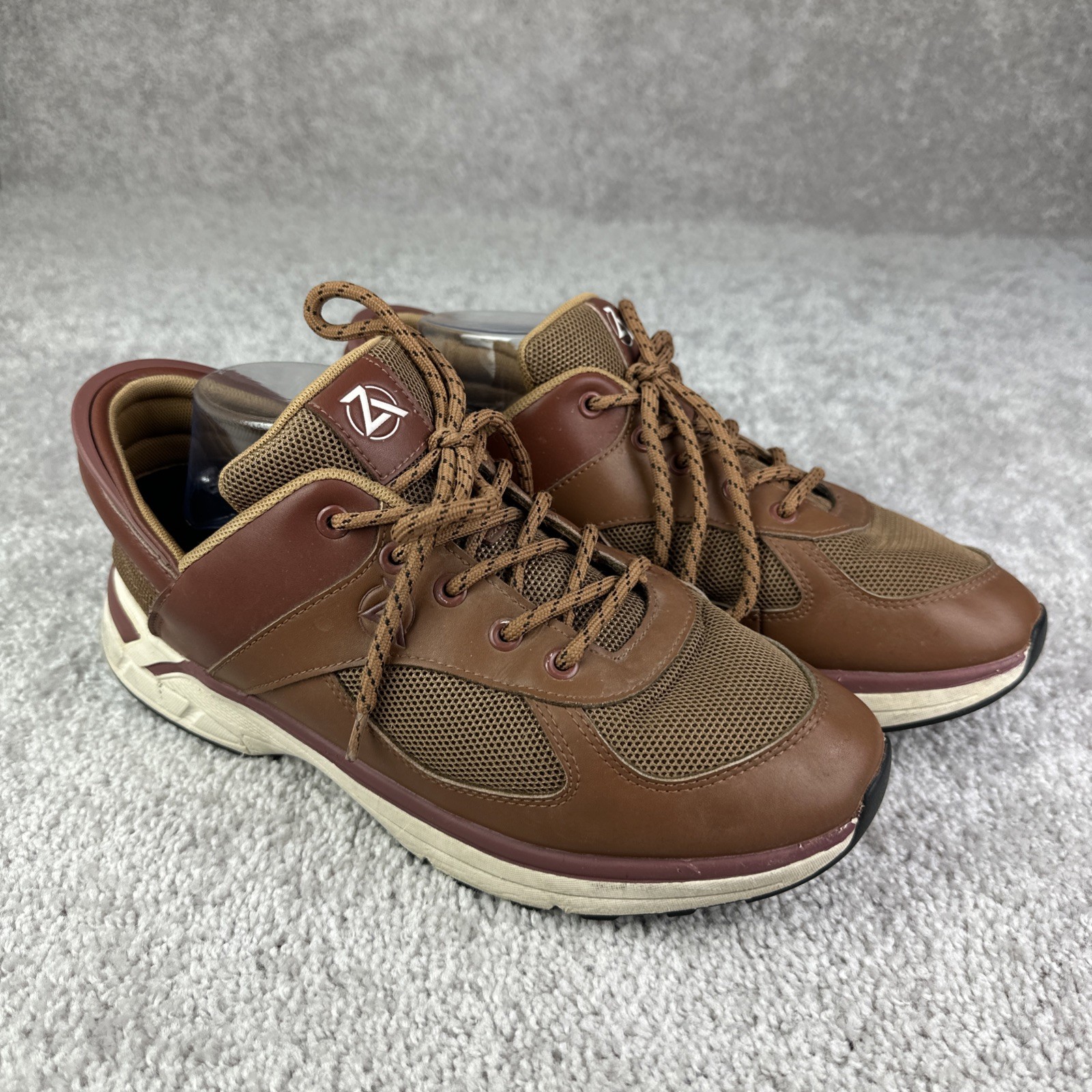 SAOLA Scarpe da passeggio Zeba mani libere uomo 11 5 pelle marrone slip on basse