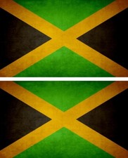 2x Autoadesivo Bandiera Vintage Invecchiato Ja Jamaica