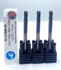 Group of 3- 4mm Carbide Endmill 4 Flute SQ TiAlN CB1-F