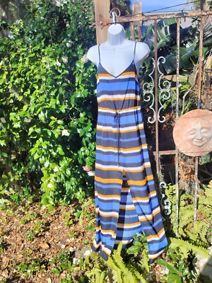 Michael Kors Womens Maxi Dress | Black Blue White Polka Dot Sleeveless  Size XS | eBay