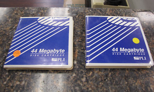 Lot of (2) Vintage PLI 44 Megabyte Disk Cartridge - MH30