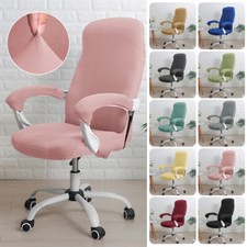 Office Chair Cover High Stretch Computer Rotating Chair Slipcover with Zipper
