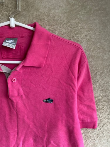 Nike Casual Polo T-Shirts Top Size L Womens Pink Logo Short Sleeve Sports - Picture 4 of 11